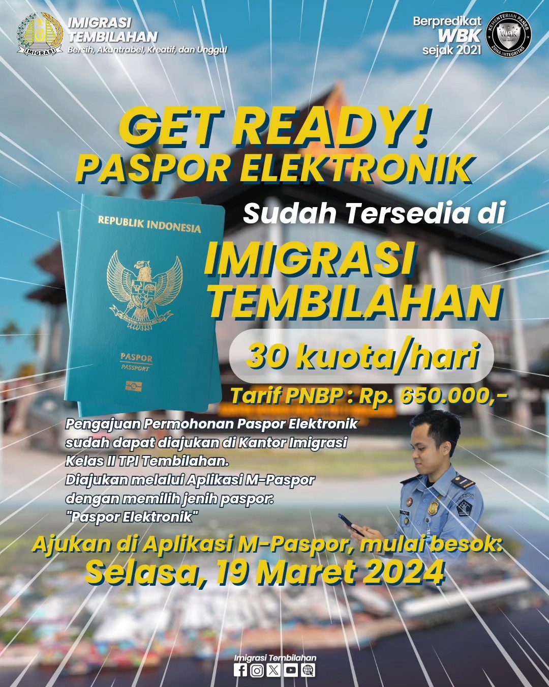 Paspor Elektronik Sudah Tersedia di Imigrasi Tembilahan