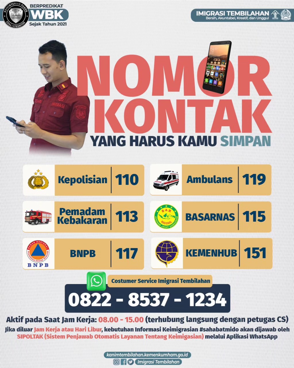 NOMOR KONTAK YANG HARUS KAMU SIMPAN