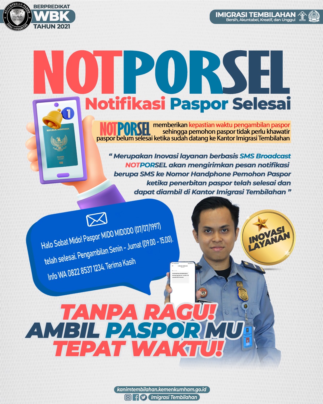Notifikasi Paspor Selesai