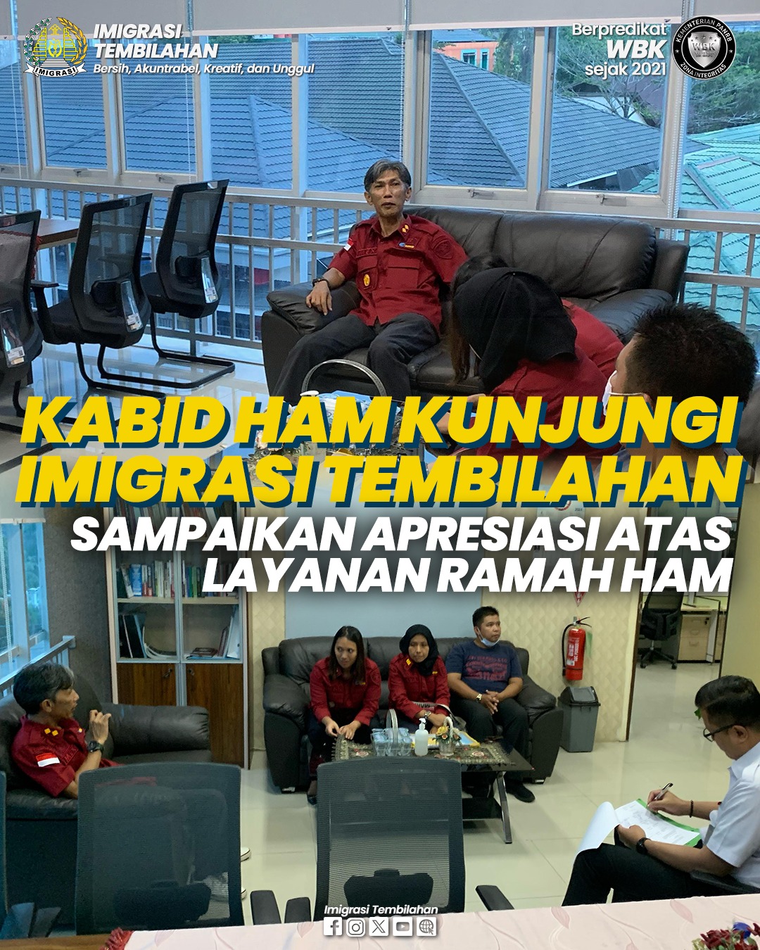 Pelantikan dan Pengambilan Sumpah Pegawai Negeri Sipil Di lingkungan Kantor Imigrasi Kelas II TPI Tembilahan