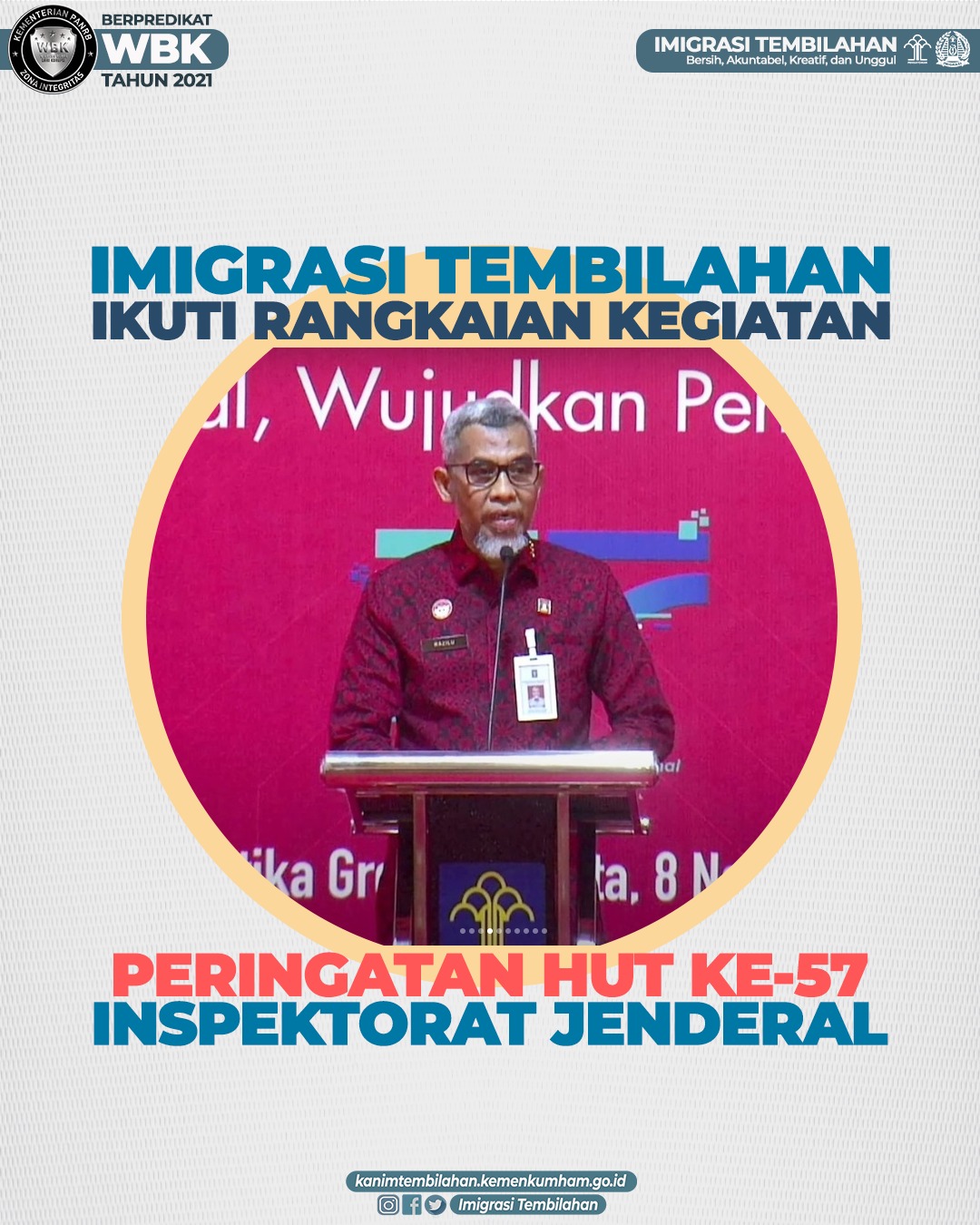 IMIGRASI TEMBILAHAN IKUTI RANGKAIAN KEGIATAN HUT KE-57 INSPEKTORAT JENDERAL