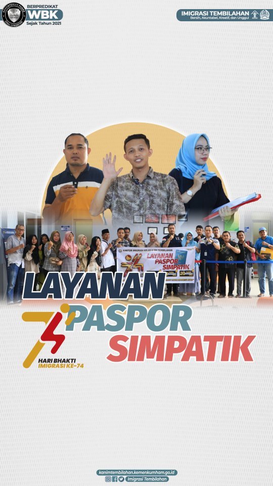 Pelayanan Paspor Simpatik Imigrasi Tembilahan Sabtu 20 Januari 2024