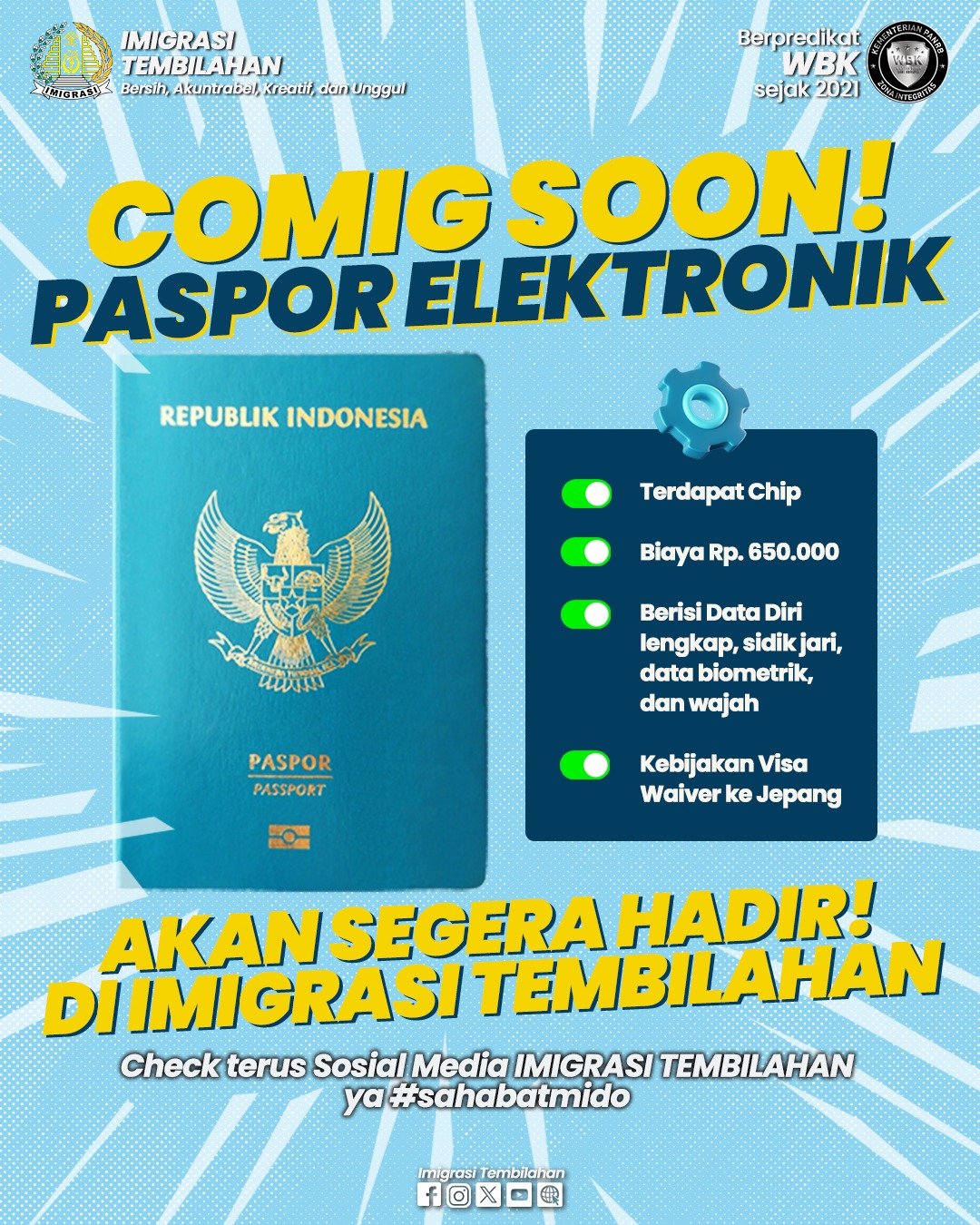 IMIGRASI TEMBILAHAN AKAN SEGERA TERBITKAN PASPOR ELEKTRONIK DALAM WAKTU DEKAT
