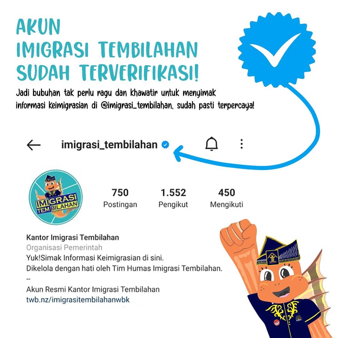 Akun instagram Imigrasi Tembilahan sudah terverifikasi