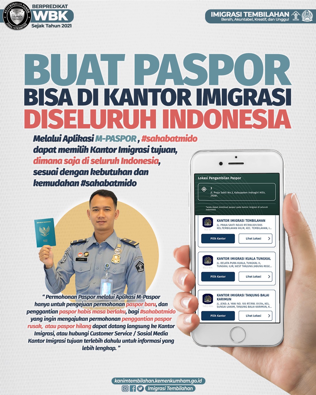 Buat Paspor Bisa di Kantor Imigrasi di Seluruh Indonesia