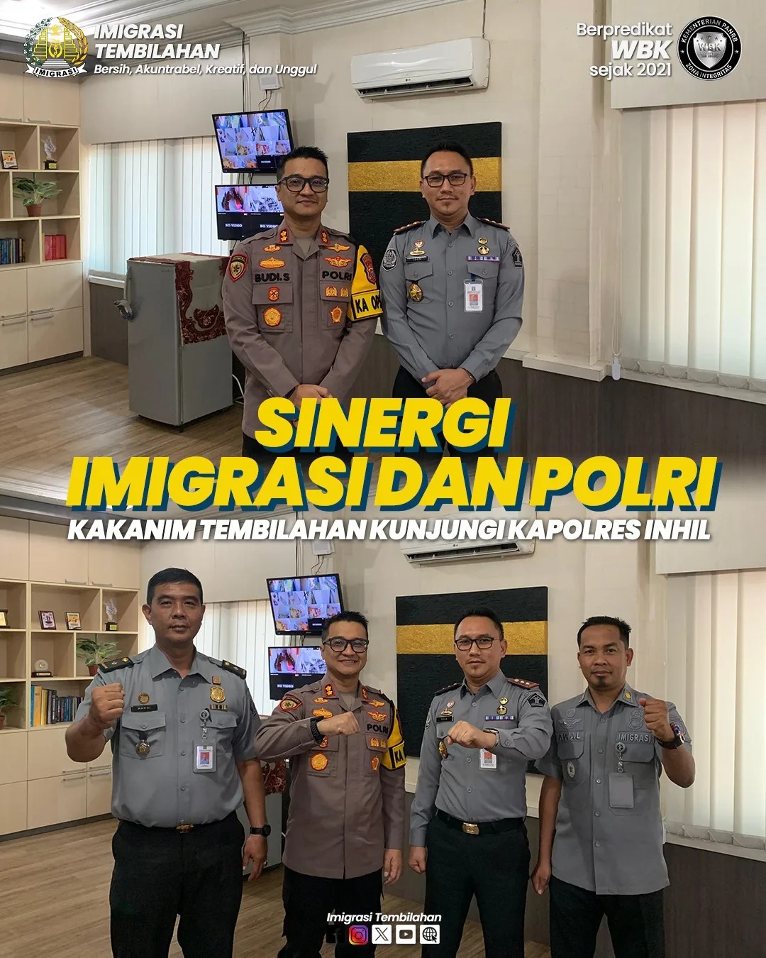 KAKANIM TEMBILAHAN KUNJUNGI KAPOLRES INHIL, 