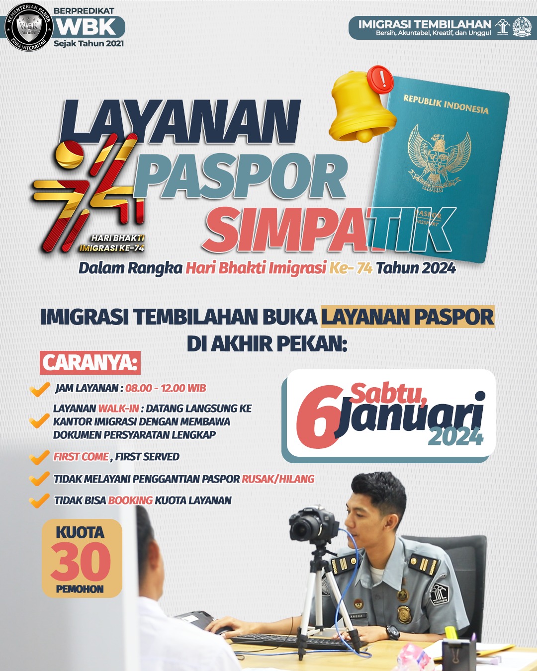 Layanan Paspor Simpatik Imigrasi Tembilahan