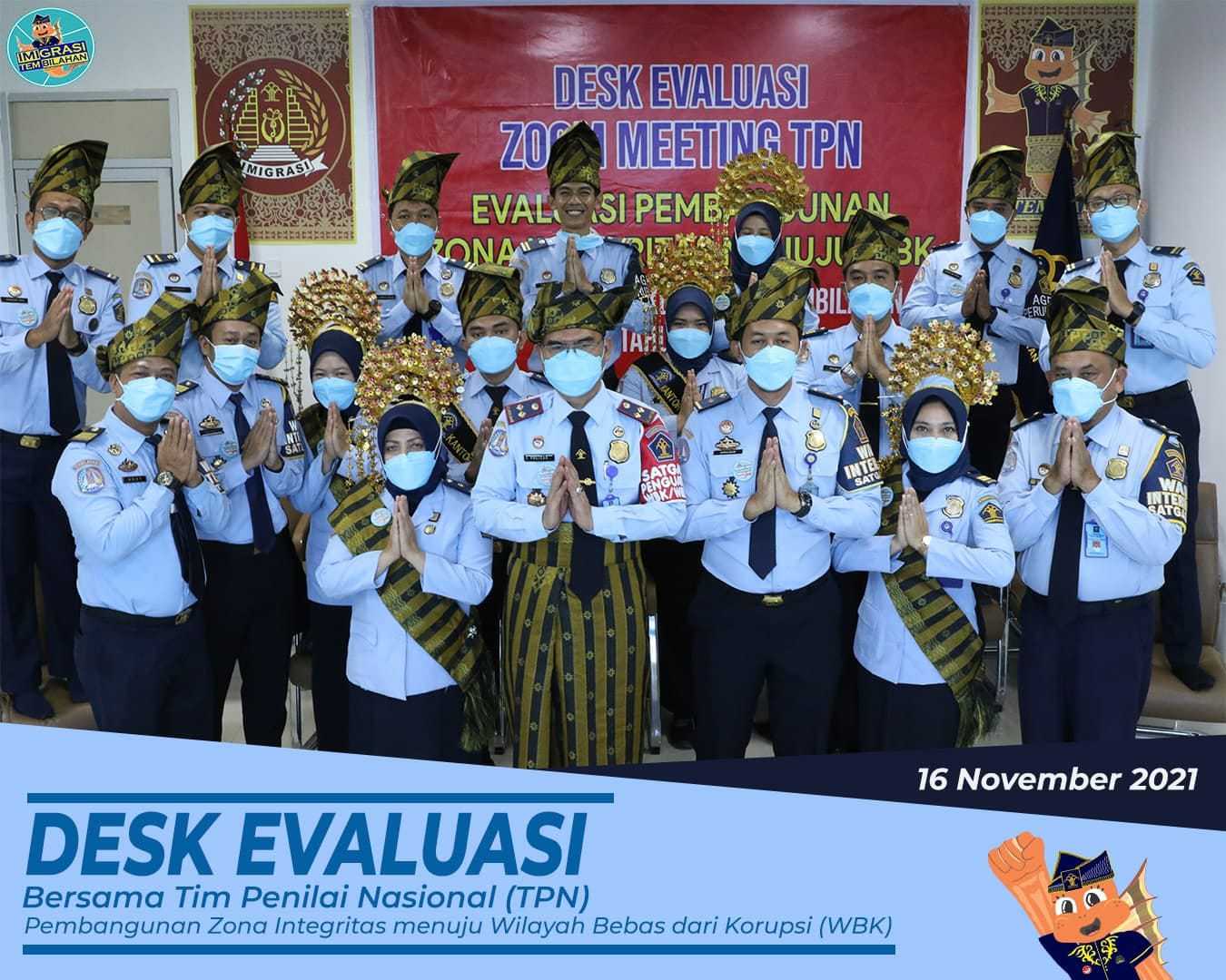 IMIGRASI TEMBILAHAN IKUTI DESK EVALUASI ZONA INTEGRITAS BERSAMA TIM PENILAI NASIONAL