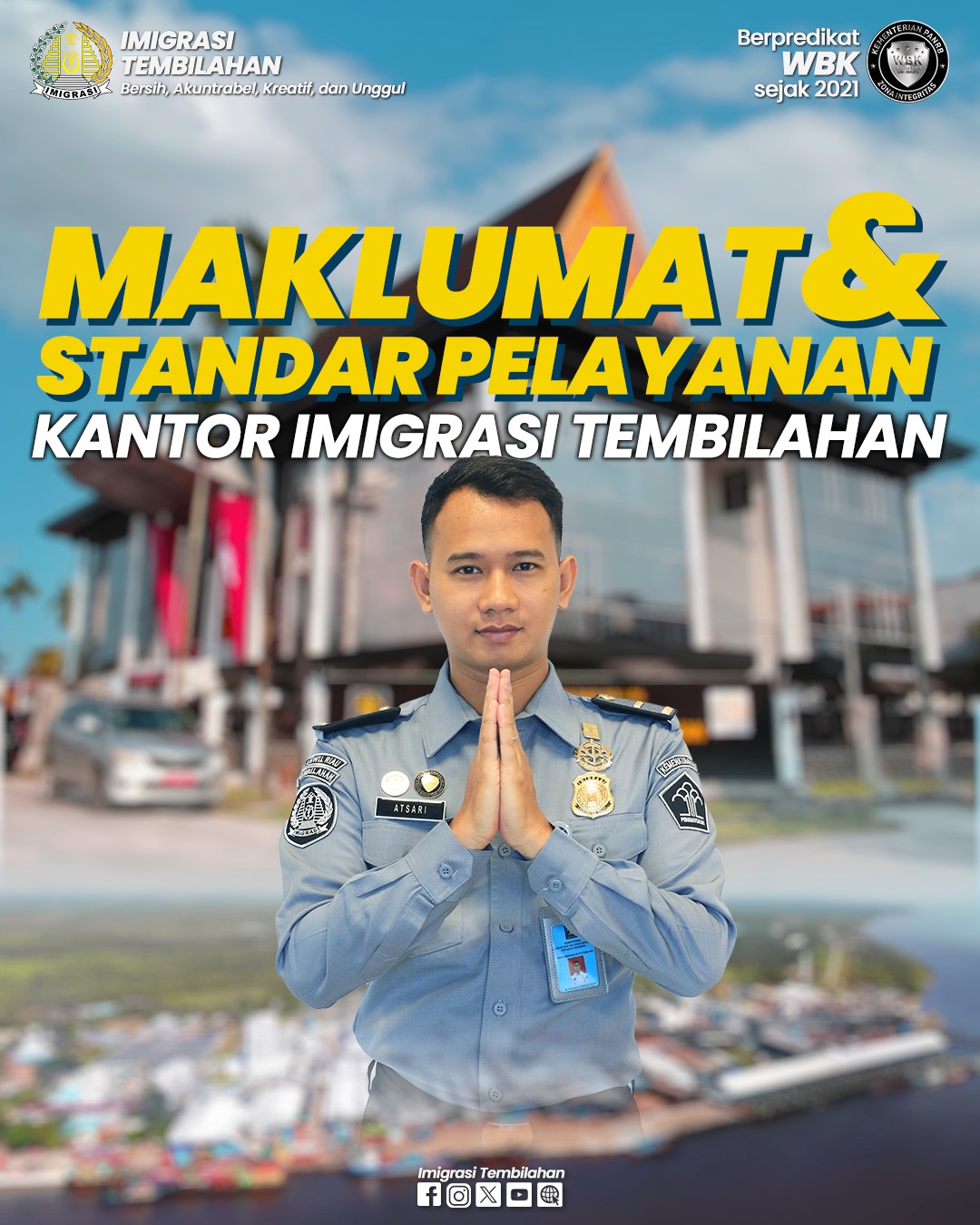 Maklumat dan Standar Pelayanan pada Kantor Imigrasi Kelas II TPI Tembilahan