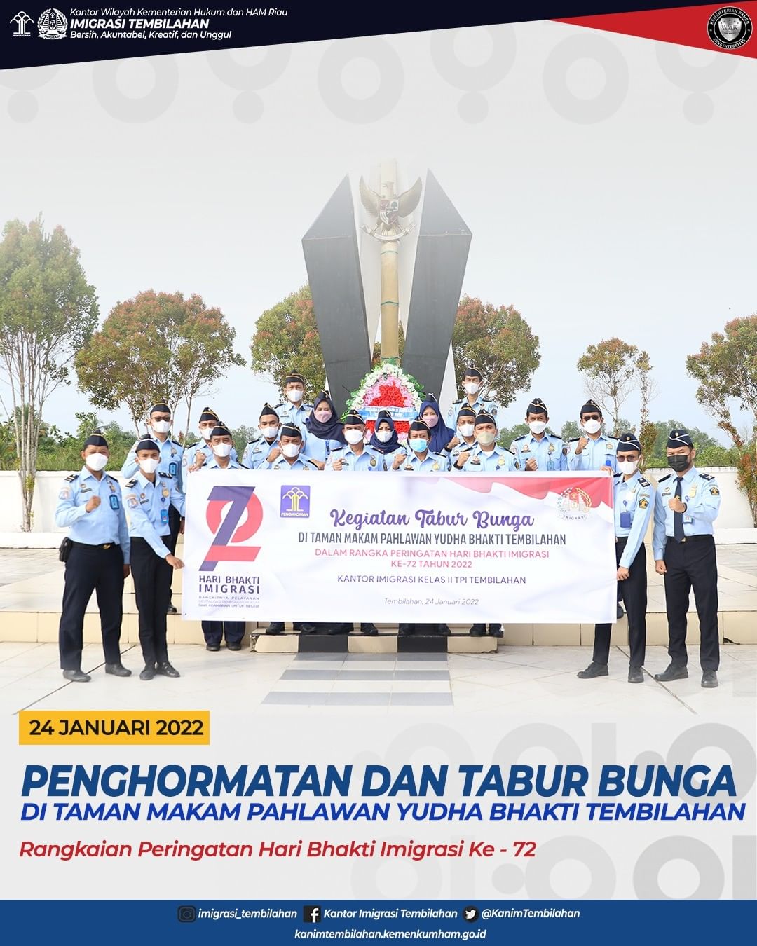 PERNGHORMATAN DAN TABUR BUNGA Di Makam Pahlawan Yudha Bhakti Tembilahan
