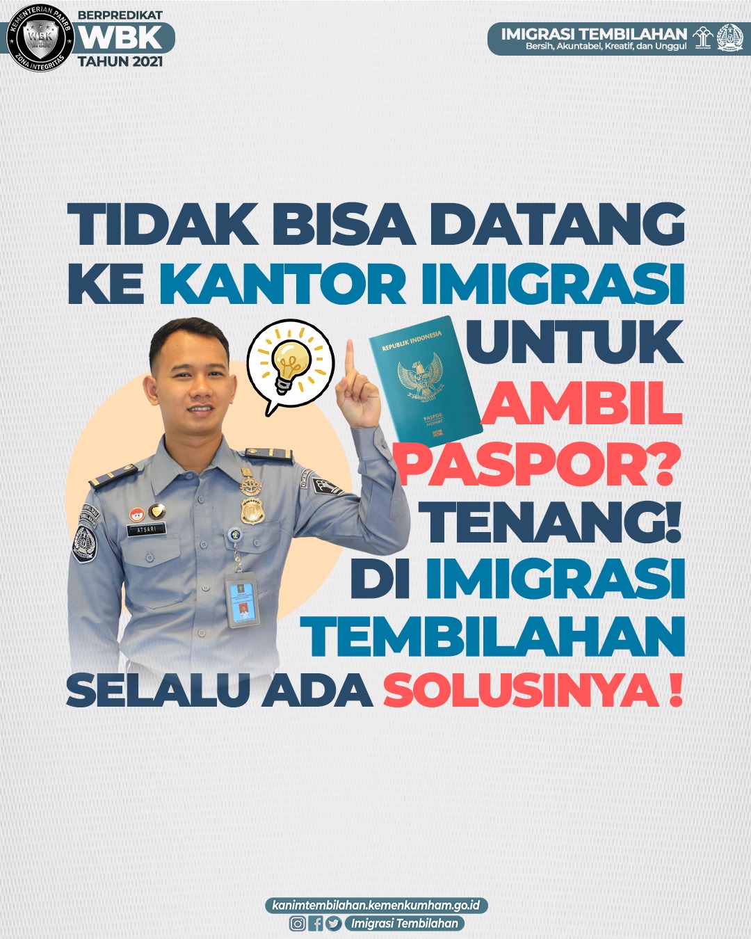 WABUP INHIL KUNJUNGI IMIGRASI TEMBILAHAN, APRESIASI PELAYANAN PASPOR “IMIGRASI INI ICON KITA DI INHIL, PELAYAN SENYUM, SAPA, DAN SALAM”