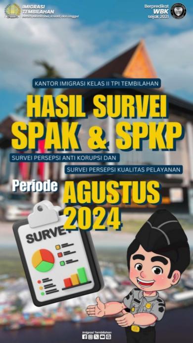 Hasil Survei SPAK dan SPKP Bulan Agustus 2024