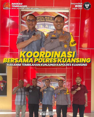 KOORDINASI BERSAMA POLRES KUANSING, KAKANIM TEMBILAHAN KUNJUNGI KAPOLRES KUANTAN SINGINGI