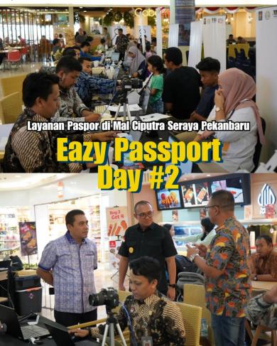 EAZY PASSPORT HARI KEDUA, KAKANWIL DAN KADIVIM KUNJUNGI BOOTH LAYANAN IMIGRASI TEMBILAHAN