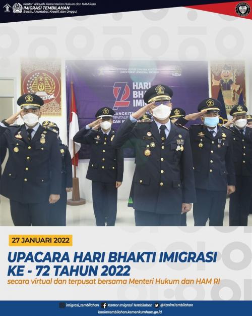 Upacara Hari Bhakti Imigrasi Ke-72 Tahun 2022
