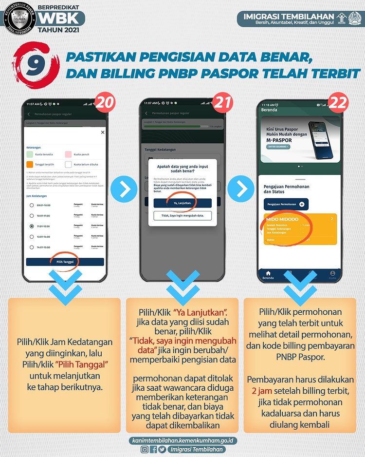 Berikut tata cara permohonan paspor melalui Aplikasi M-Paspor