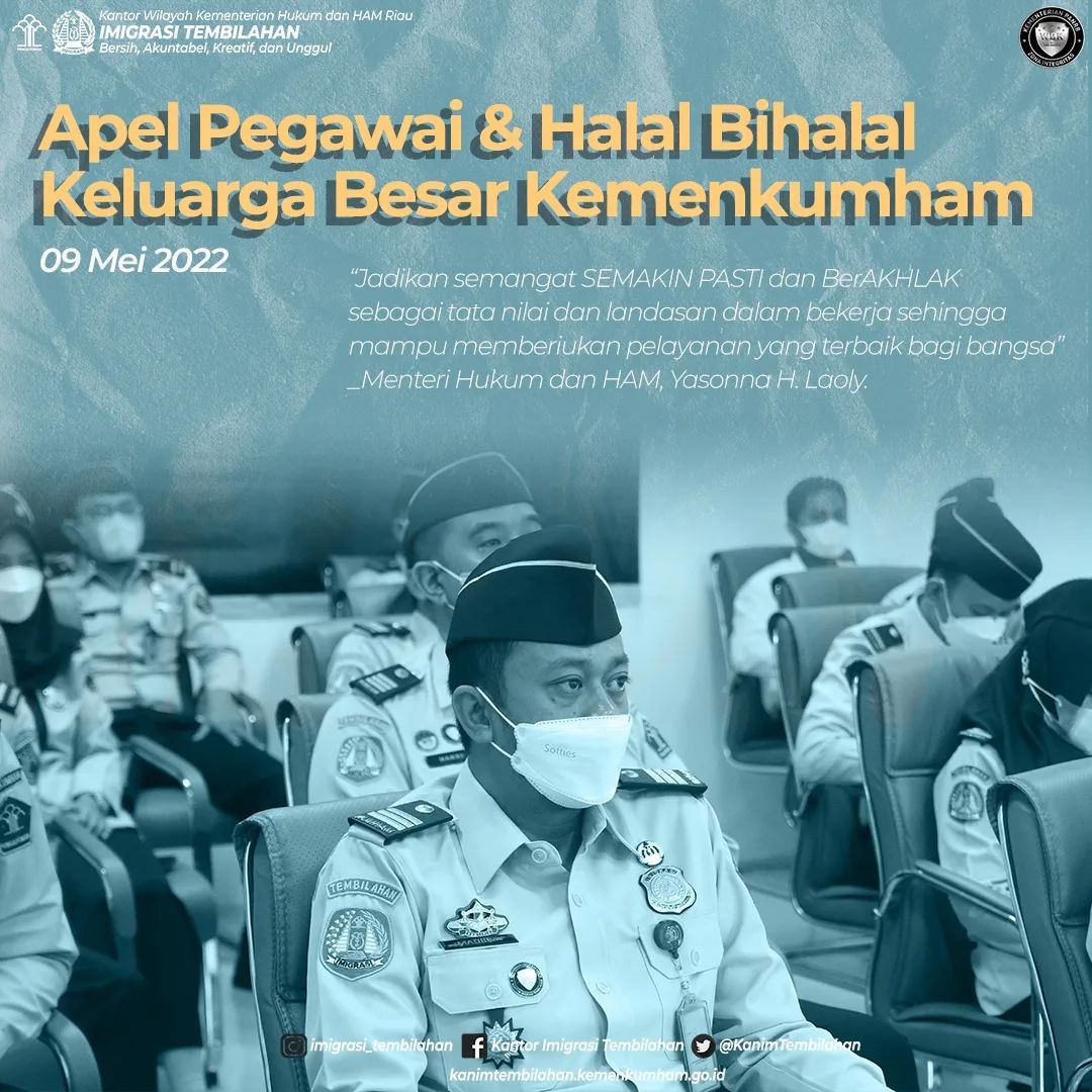 Apel pegawai & Halal bihalal keluarga besar kemenkumham 