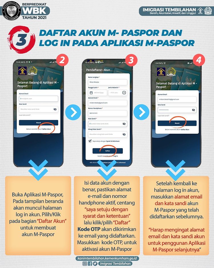 Berikut tata cara permohonan paspor melalui Aplikasi M-Paspor