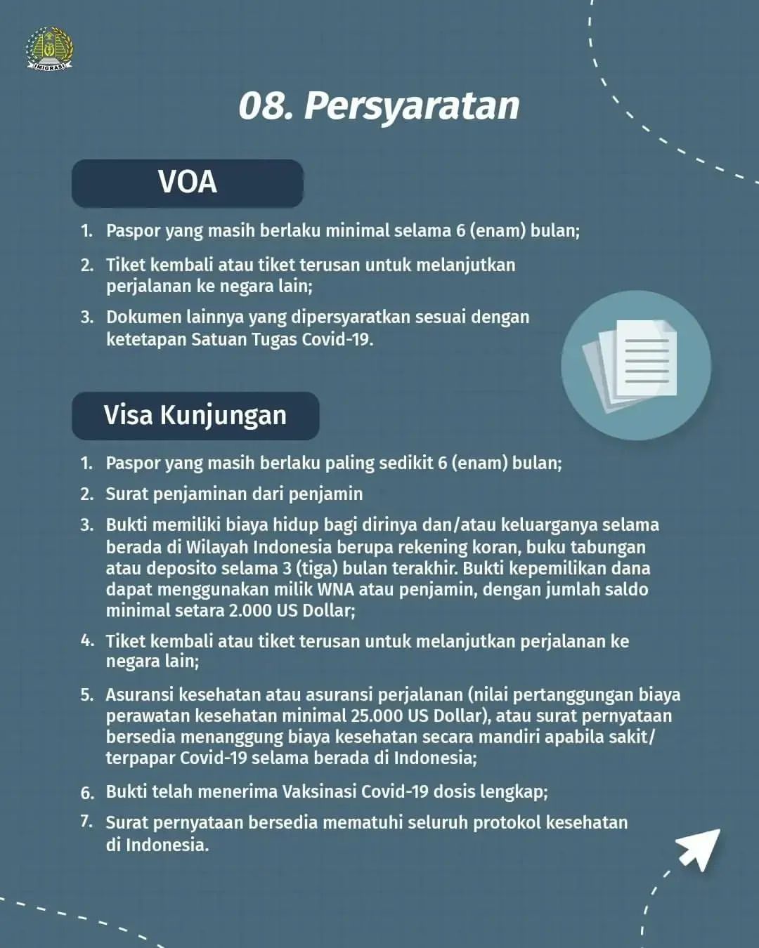 Perbedaan Visa on Arrival (VOA) dan visa kunjungan